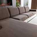 Sectional Couch Covers, Wear Resistant Stretch Sofa Covers Washable Soft Couch Cushion Covers Anti Slip Furniture Protector Sofa Slipcovers for Pets (1 Piece Back Couch Cover, Brown)