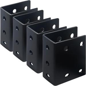 4pcs Iron 2" x 4" (Actually 1.81" x3.94") Deck Railing Connector, for Deck Railing, Handrail, Barn and Beam end Connection Installation