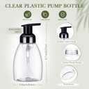 Nuenen 48 Pcs Foaming Soap Dispenser Pump Bottles, 8oz Plastic, Black Refillable Foaming Hand Soap Bottles Bulk, Empty Clear Foam Pump Bottles,, Shampoo Lotion Refill, Travel, Bathroom Kitchen