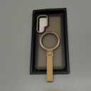 Mondelete 360Spin Magnetic Stand with Silicone Strap for Samsung Galaxy S24 Plus Case[Fit for MagSafe], Mil-Grade Shockproof Translucent S24+Plus Phone Case with Kickstand&Ring Holder (Desert Gold)