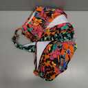 Hilinker Women's Leopard Bikini Swimsuits V Neck High Waisted 2 Piece Bathing Suits (Medium, Coral)