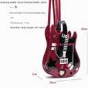 Patent Leather Guitar Shaped Bag for Women, Stylish PU Leather Shoulder Crossbody Bag, Punk Rock Musical Instrument Satchel