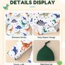 NZRVAWS Newborn Baby Clothes Baby Boy Clothing Set Green Jumpsuit Romper 4 Pieces Bodysuit Fall Summer Spring Coming Home Outfits