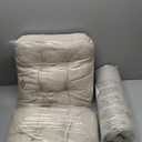 IASEAHK Chair Cushions, Memory Foam Dining Chair Cushions, Tufted Indoor Chair Pads, Set of 4, 16.5' x 16.5' x 3.5', Beige