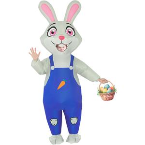 Inflatable Bunny Costume Easter Bunny Costumes Rabbit Blow up, Costume for Cosplay Party