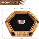 Nicecho 2-6 Players Shut The Box Dice Game, Wooden Board Table Math Game with 16 Dice, Classics Tabletop Games for Kids Adults, Family,Classroom,Home,Party or Pub