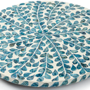 CLAYNIX Lazy Susan for Countertop  Lazy Susan for Table, Mother of Pearl Turntable Organizer, Wood Round Spinning Tray Rotating for Kitchen, Cabinet, Counter Spice Pantry.12.5 Inch