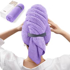 YFONG Larger Microfiber Hair Towel Wrap for Women, 30" X 40"Super Absorbent