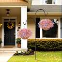 Fake Fall Mums Flowers Artificial for Outdoor Decoration 12 Bundles Faux Fall Mums Flowers for Outdoor Planters Silk Orange Daisy UV Resistant for Porch Front Door Patio Outside Yard Dcor