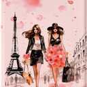 Eiffel Tower Luggage Cover Fashion Girl Washable Elastic Streets of Paris Travel Suitcase Cover Anti-scratch Suitcase cover Fits 29-32 Inch Luggage Cover