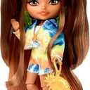 Barbie Extra Minis Doll #5 Wearing Tie-Dye Jacket & Shorts with Doll Stand & Accessories Including Sunglasses & Purse, 5.5-inch