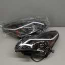 ALMULOO Pair Projector Headlights Compatible with 10-13 Infiniti G37 & 11-12 G25 & 15 Q40 w/Sequential LED Tube Bar DRL Headlamp Assembly Clear Lens+Black Housing Replacement for IN2503140 IN2502140