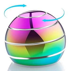 Fidget Spinner Desktop Toys  Kinetic Spinning Ball for Anxiety & ADHD Relief, Optical Illusion Fidget Toys for Adults, Kids, Parents & Friends, Ideal Gift Metal Fidgets for Office & Home