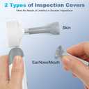 Wireless Ear Otoscope with 1080P HD Camera and 4 LED Lights, 1.38" IPS Display Ear Camera, Ear Scope with Foldable Inspection Head, Good Aid for Earwax Removal, Safe for Kids, Adults, Pets (white)