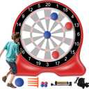 Outdoor Games, Inflatable Giant Kick Darts 6.5FT, Soccer Dartboard for Adults & Family, Backyard Yard Game, Carnival Lawn Games with Air Pump, 10+ Play Modes