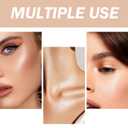 Boobeen Face Liquid Highlighter Makeup Stick, Long-lasting Waterproof Shimmer Bronzer, Silky Smooth Cream Highlighter, Three-dimensional Shimmer