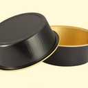 KEISEN 3 4/5" Disposable Aluminum Foil Cups 150ml 5oz 100/PK for Muffin Cupcake Baking Bake Utility Ramekin Cup 100/PK (balck)
