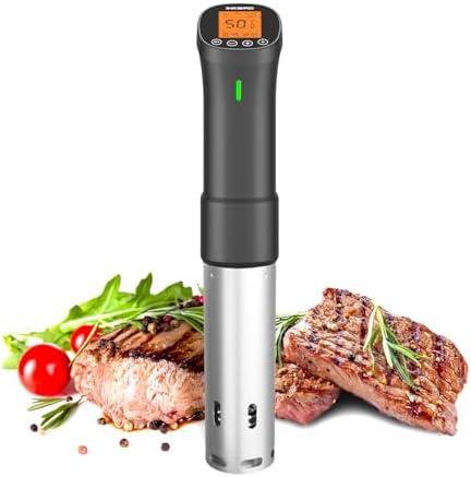 INKBIRD 2.4G Wifi Sous Vide Cooker ISV-200W, 1000W Sous Vide Machine, Remote Control Immersion Circulator with APP Recipes Timer Alarm Mobile Notification 3D Water Heating Ultra-Quiet