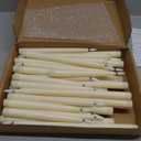 48 Pcs Flameless LED Taper Candles Battery Operated Candles 4 Sizes of 8.5'', 9.65'', 10.83'', 12.8'' Flameless Candlesticks Flickering for Halloween Christmas Church Wedding(Ivory)