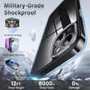 Magnetic Hybrid Clear Case for iPhone 14 - [Compatible with MagSafe] [Built-in Camera Protector] [Not Yellowing] Hard Transparent Back Silicone Edge Phone Case Cover, 6.1", Black