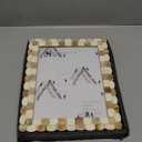 Handicrafts Home 8x10 Brown Picture Frame, Handmade Scallop pattern Bone inlay Photo Frame for Wall & Tabletop, Boho Farmhouse Home Decor, Gallery Wall & Desk Decor, Family Picture Frame Fall decor