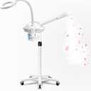 Professional Facial Steamer for Deep Hydration,2in1 Ozone Face Steamer with 5X Magnifying Lamp,Suitable for Home Use or Beauty Spa Deep Cleansing and Hydration (21-White)