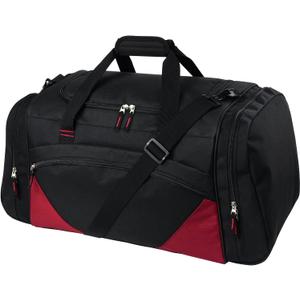 Mens Gym Bag, 55L Large Sports Duffle Bags, Workout Bags Lightweight (Black Red)