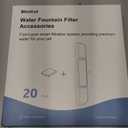 20 Packs Replacement Filters for DownyPaws Pet Wireless Cat Water Fountain 84oz/2.5L, Filter for Cat and Dogs Water Fountain DPWFP6(20 filter + 20 prefilter)