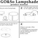 Lamp Shade Set of 2 For Table Lamps, 13" Top x 13" Bottom x 10" High(Spider), Printing Floral Leaf Modern Lampshades For Bedroom, Living Room Lamps Replacement Shades, Assembly Required, By GO&SO