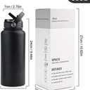 HYDRA FLASK Double Walled Insulated Water Bottle with Straw - 32 oz BPA Free Stainless Steel Water Bottle with Leak Proof Lid for Gym, Sports, Travel, & School, Keep Cold for 24H & Hot for 12H