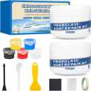 Marine Fiberglass Repair Kit for Boats, 200g/7.06oz Gel Coat Kepair kit for Boats, Epoxy Filler for Repairs Cracks, Scratches, Debris, Holes, Gaps, Suitable for Fiberglass, Acrylic, Porcelain