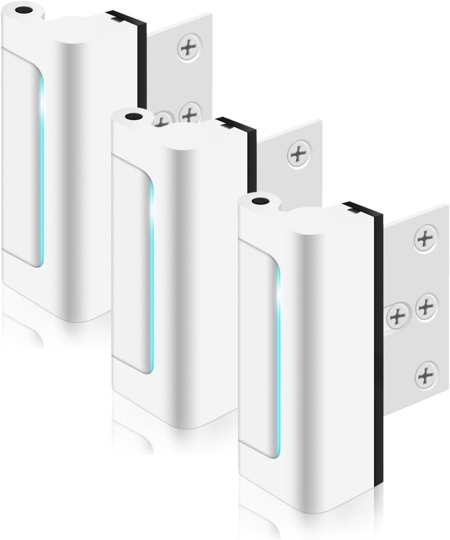 Door Reinforcement Lock with Screws, Add Extra Home Security Door Latch Safety Childproof Door Lock for Inward Swing Door Night Lock Withstand 800 Lbs (3 Pack)