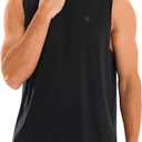 HODOSPORTS Tank Tops Men Workout Sleeveless Muscle Shirt Gym Tank Tops for Men Athletic Running Beach Loose Fit Tees Black (Black, L)