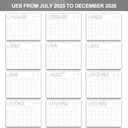 4 x Wall Calendar 2025, 2025-2026 Calendar Wall from Jul. 2025 to Dec. 2026, 14.7" X 11.5" Paper Monthly Planner Wall Hanging Calendar with Thick Paper for Office Home Planning & Organizing (wall calendar A)
