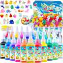 QANIY Magic Water Elf Toy Kit for Kids with 20 Gels and 24 Molds, Aqua Fairy,Fun DIY Craft Kit, Squishy Maker, Magic Water Art Kit Favors, Kids Christmas Gifts Crafts Ages 4-8 (Multi-colored)