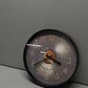 PATIKIL 12 Inch Modern Wall Clock, Silent Non-Ticking Wall Clocks Sweep Mechanism Battery Operated Modern Style for Office Home Living Room Kitchen Decoration, Silver Gray Orange