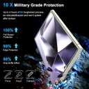 [3+2 Pack] Galaxy S24 Ultra Privacy Screen Protector, 9H Tempered Glass, Ultrasonic Fingerprint Support, 3D Curved, HD Clear Anti-Spy Film for Samsung S24 Ultra 5G Glass Screen Protector