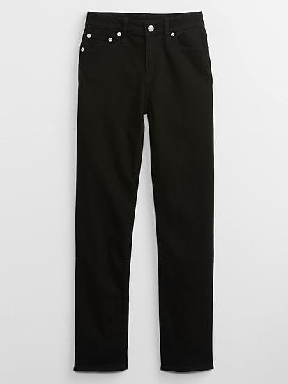 GAP Womens Classic Straight Fit Denim Jeans (24 Short, Black Wash)