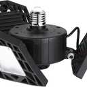 Deformable LED Garage Light - 6000 Lumen 2800K Warm White 60W, Three Leaf Garage Organization Ceiling Lighting