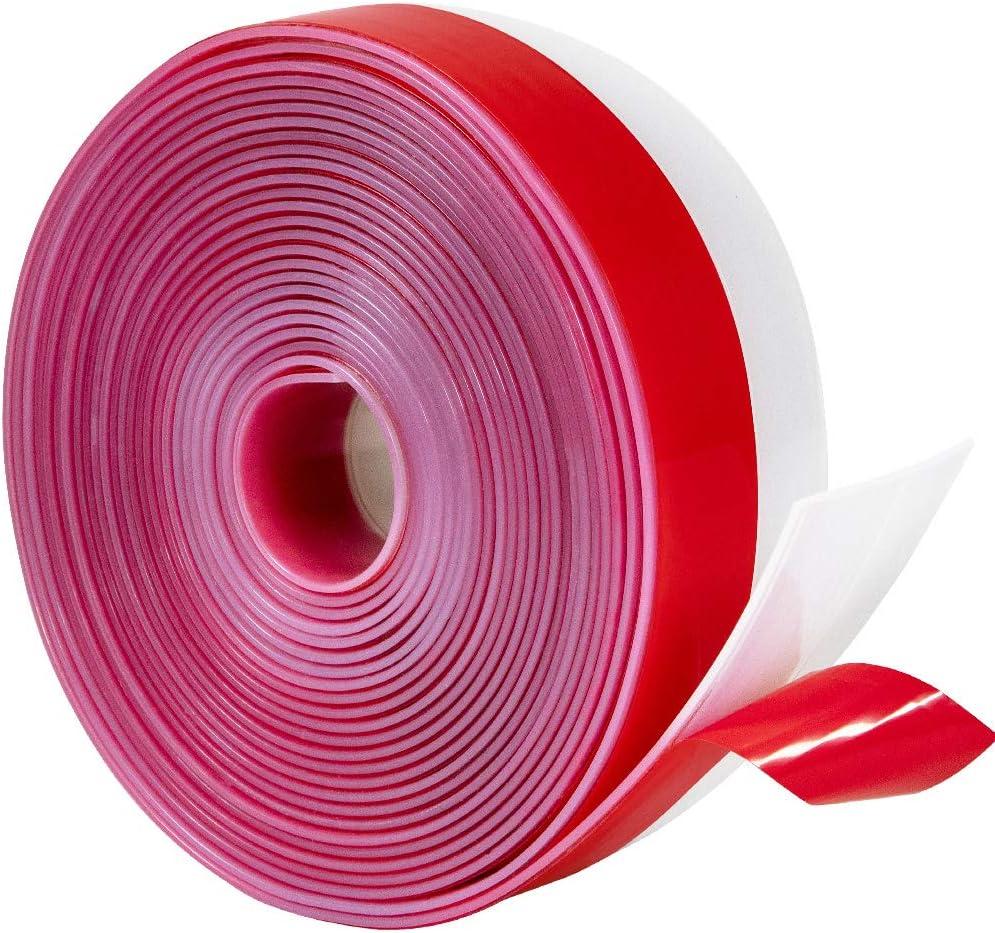 TORRAMI Wide Silicone Weather Stripping 3 inch Width 20 Feet Length, Draft Stopper Seal for Barn and Garage Door Under Bottom,Top, Sides, Transparent (3inch)