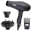 1875w Professional Tourmaline Hair Dryer,Negative Ionic Salon Hair Blow Dryer,DC Motor Light Weight Low Noise Hair Dryers with Diffuser & Concentrator & Comb (Navy)