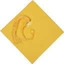 2 x FtyFty Unisex Adult Matte Graduation Cap with Tassel Year Charm (Yellow)