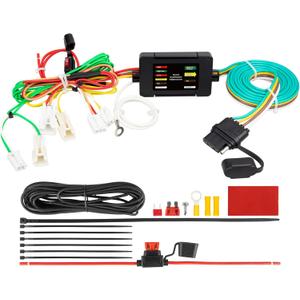 Oyviny Custom 4 Pin Trailer Wiring Harness 55567 for Select 2003-2019 Mazda 3 6 CX-7 / Toyota Camry Corolla FJ Cruiser Towing, Pure Copper Trailer Light Harness W/Dust Cover