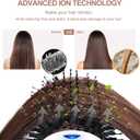One Step Dryer & Volumizing Hot Air Brush, Blow Dryer, Ceramic Straightener, Curler & Hot Comb 4 in 1 Salon Ionic Hair Styling Tools, White