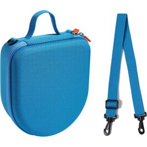 Travel Case for Yoto Mini Player, Headphones, Yoto Card Holder with Adjustable Shoulder Strap for Kids (Blue)