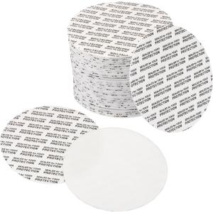 PATIKIL 67mm/2.6" Foam Lid Liner, 200 Pack Adhesive PS Foam Lid Liner Pressure Sensitive Seal Cap Liners Resistant Tamper for Plastic Glass Jar Bottle Cap Seals