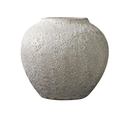 Cement Texture Ceramic Vase, Rustic Decorative Flower Planter Home Office Decoration, 7.48 x 11.41 Inch(Color:Light Gray - 7.48x9.44 Inch)