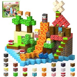 2 x 200 PCS Building Blocks, 3D Construction Build Toys, STEM Sensory Building Cubes Gifts for Valentines Day, Easter Basket Stuffers (Multicolor-200PCS)