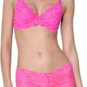 Smart & Sexy Women's Signature Lace Push Up Bra - Perfect for Seeking Effortless Style and Comfort (36C, Medium Pink)