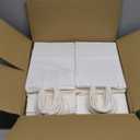 BAG BOX 100 Pack 5.9x3.1x8.25 Inch White Gift Bags with Handles, Bulk Kraft Paper Bags for Shopping, Retail, Merchandise, Wedding, Party Favors, Paper Grocery Sacks